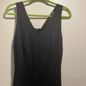 𝅺who What Where Linen Blend Peekaboo Open Back Zippered Sleeveless Jumpsuit